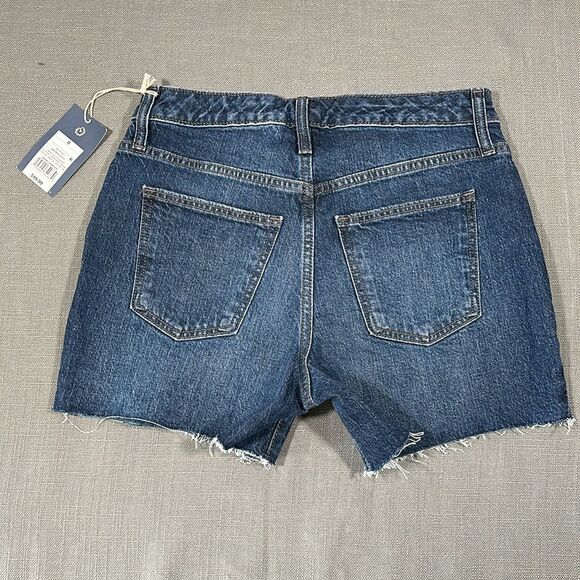 Universal Thread Jean Shorts Wm 0/25R Vintage Midi Dark Wash Cut Off Denim Jorts - Picture 2 of 8